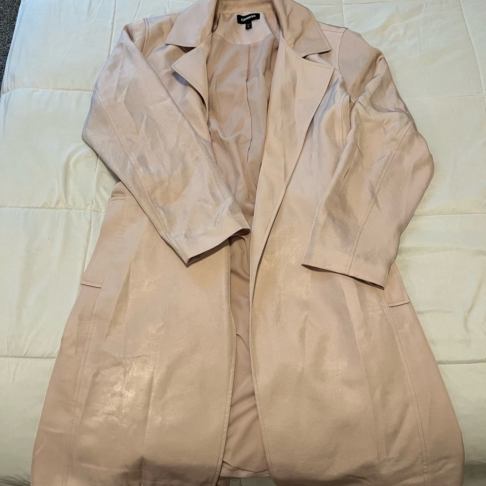 Express blush trench coat